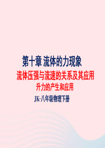 2020年春八年级物理下册 10.1在流体中运动 升力的产生和应用课件 （新版）教科版