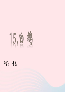 2020春四年级语文下册 第四单元 15白鹅课堂教学课件 新人教版