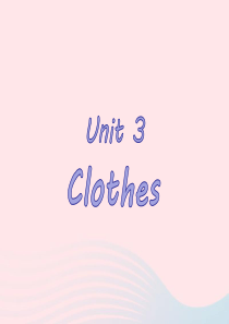 2020春三年级英语下册 Unit 3 Clothes课件3 剑桥版