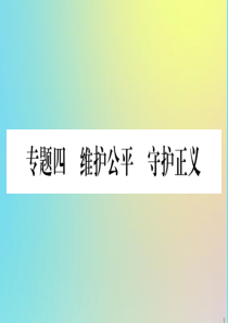 2020春八年级道德与法治下册 热点专项突破篇 专题四 维护公平 守护正义作业课件 新人教版