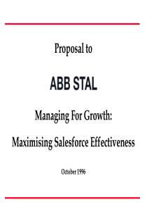 安达信为ABB做的项目：《ABB增长战略建议》