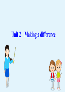 2020版新教材高中英语 Unit 2 Making a difference课件 外研版必修3