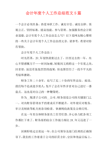 会计年度个人工作总结范文5篇