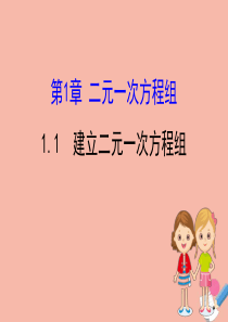 2020版七年级数学下册 第1章 二元一次方程组 1.1 建立二元一次方程组课件 （新版）湘教版