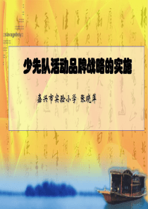 少先队品牌战略的实施(嘉兴市实验小学)