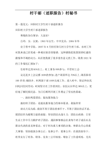 村干部（述职报告）村秘书