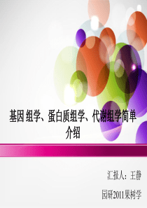 基因组学蛋白质组学代谢组学