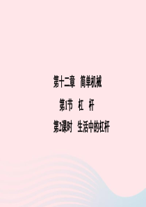 2020八年级物理下册 第12章 第1节 第2课时 生活中的杠杆课件 （新版）新人教版