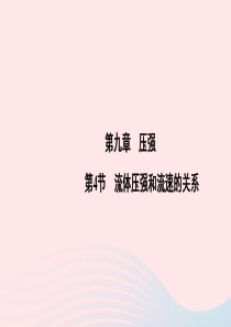 2020八年级物理下册 第9章 第4节 液体压强与流速的关系课件 （新版）新人教版