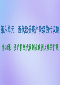2020-2021学年高中历史 第6单元 近代欧美资产阶级的代议制 第20课 资产阶级代议制在欧洲大
