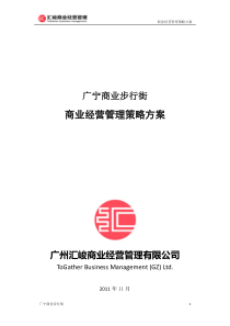 广宁商业步行街经营管理策略方案
