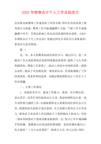 2020年销售会计个人工作总结范文