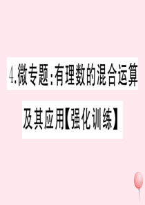 2019秋七年级数学上册 微专题 有理数的混合运算及其应用（强化训练）课件 （新版）新人教版