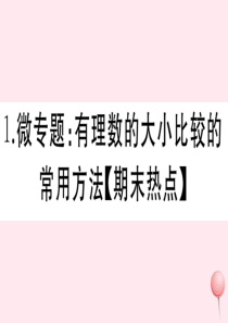 2019秋七年级数学上册 微专题 有理数的大小比较的常用方法（期末热点）课件 （新版）新人教版