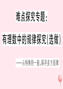 2019秋七年级数学上册 难点探究专题 有理数中的规律探究（选做）习题课件（新版）华东师大版
