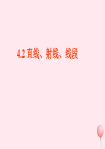 2019秋七年级数学上册 第四章 几何图形初步4.2 直线、射线、线段第1课时 直线、射线、线段教学