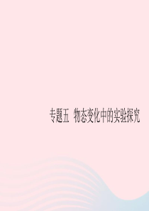 2019秋八年级物理上册 专题五 物态变化中的实验探究习题课件（新版）粤教沪版