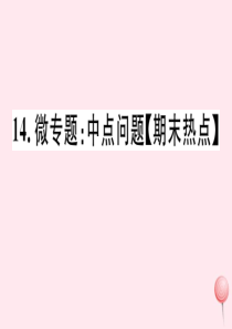 2019秋八年级数学下册 微专题 中点问题[期末热点]课件（新版）沪科版