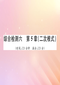 2019秋八年级数学上册 第5章 二次根式综合检测六习题课件（新版）湘教版