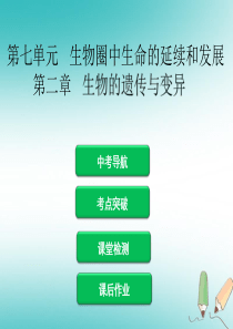 2019年中考生物 第七单元 第二章 生物的遗传与变异复习课件
