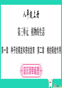 2019年中考生物 第3单元 第1章 种子的萌发和发芽的发育 第2章 根的吸收作用教材复习课件 冀教