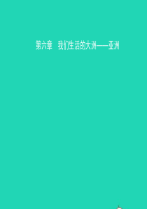 2019年中考地理复习 六下 第六章 我们生活的大洲课件 鲁教版
