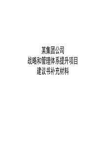 战略和管理体系提升项目建议书