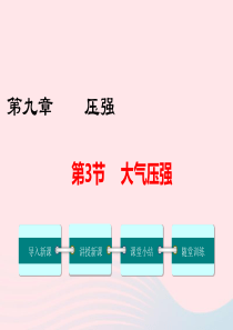 2019年春八年级物理下册 第九章 第3节 大气压强课件 （新版）新人教版