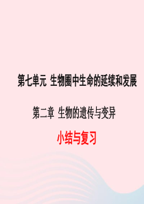 2019年春八年级生物下册 第七单元 第二章 生物的遗传与变异小结与复习课件 （新版）新人教版