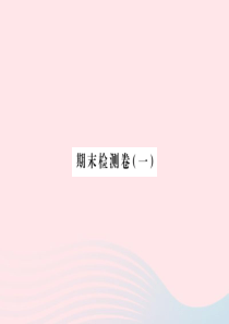 2019年八年级物理上册 期末检测卷（一）课件 （新版）教科版