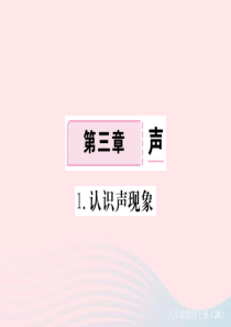 2019年八年级物理上册 第三章 第1节 认识声现象习题课件 （新版）教科版