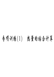 2019届中考物理 第一轮 考点系统复习 专项训练（1）热量的综合计算课件