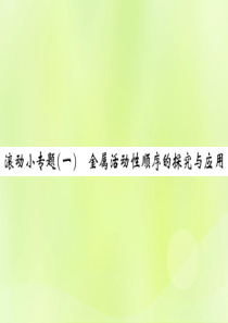 2019届九年级化学下册 第八单元 金属和金属材料 滚动小专题（一）金属活动性顺序的探究与应用复习课
