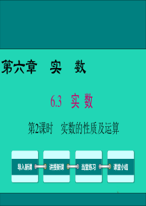 2019春七年级数学下册 第六章 实数 6.3 实数 第2课时 实数的性质及运算教学课件 （新版）新