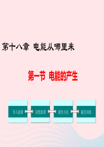 2019春九年级物理全册 第十八章 第一节 电能的产生教学课件 （新版）沪科版