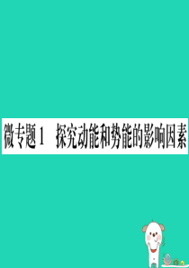 2019春八年级物理下册 微专题1 探究动能和势能的影响因素习题课件 （新版）新人教版