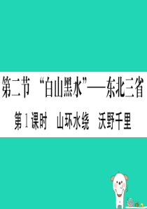 2019春八年级地理下册 第六章 第二节  白山黑水 东北三省（第1课时 山环水绕 沃野千里）习题课