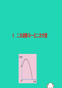 2019版九年级数学下册 第二章 二次函数 5 二次函数与一元二次方程教学课件 （新版）北师大版