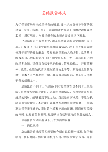 总结报告格式