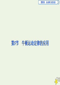 2019-2020学年新教材高中物理 第4章 第5节 牛顿运动定律的应用课件 新人教版必修第一册