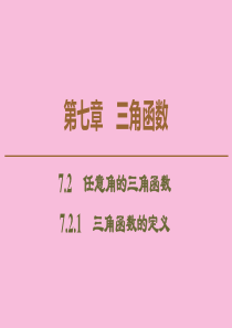 2019-2020学年新教材高中数学 第7章 三角函数 7.2 任意角的三角函数 7.2.1 三角函
