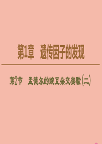 2019-2020学年新教材高中生物 第1章 遗传因子的发现 第2节 孟德尔的豌豆杂交实验（二）课件