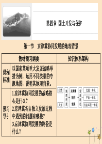 2019-2020学年新教材高中地理 第四章 国土开发与保护 第一节 京津冀协同发展的地理背景课件 