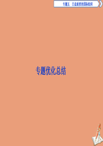 2019-2020学年高中政治 专题五 日益重要的国际组织专题优化总结课件 新人教版选修3