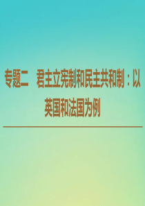 2019-2020学年高中政治 专题2 1 英国国王与君主立宪制课件 新人教版选修3