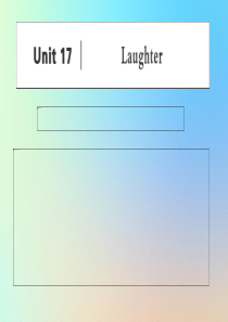 2019-2020学年高中英语 Unit 17 Laughter Section Ⅰ Warm-up