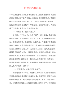 护士的思想总结