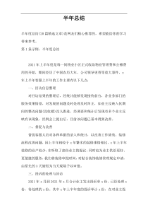 半年总结