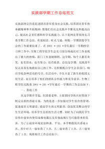 实践部学期工作总结范文