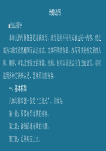 2019-2020学年高中英语 Unit 2 Poems Section Ⅴ Writing课件 新
